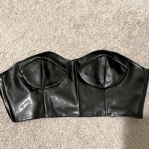 Solado vegan leather top